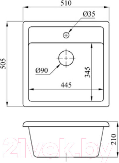 Изображение товара Мойка кухонная со смесителем БелЭворс Rio + смеситель W74004-9 + дозатор L405-1 (серый/сатин)