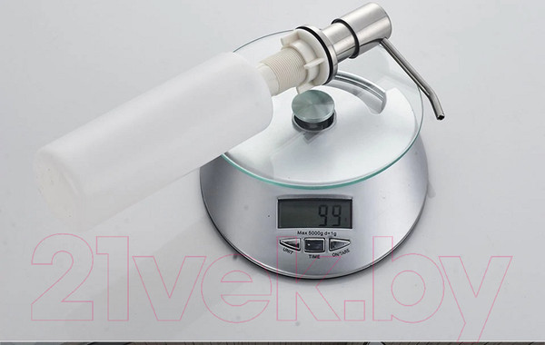 Изображение товара Мойка кухонная со смесителем БелЭворс New Lux L + смеситель W74004-9 + дозатор L405-1 (серый/сатин)