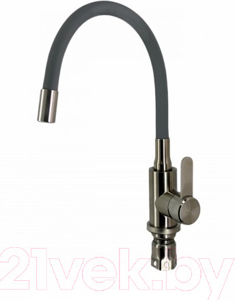 Изображение товара Мойка кухонная со смесителем БелЭворс New Lux L + смеситель W74004-9 + дозатор L405-1 (серый/сатин)