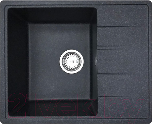 Изображение товара Мойка кухонная со смесителем БелЭворс Mila R + смеситель W74004-2 + дозатор L405F (черный)
