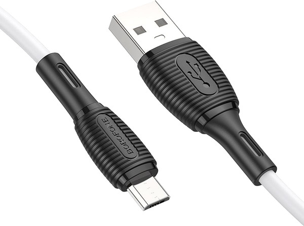 Изображение товара Кабель Borofone BX86 Advantage AM-microBM (1м, белый)