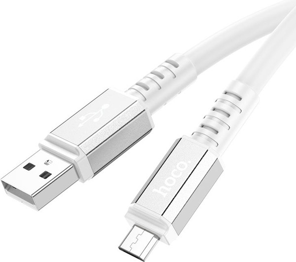 Изображение товара Кабель Hoco X85 Strength AM-microBM (1м, белый)