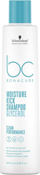 Изображение товара Шампунь для волос Schwarzkopf Professional Bonacure Hyaluronic Moisture Kick Интенсивное увлажнение (250мл)