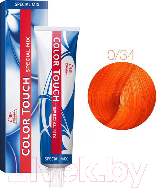 Изображение товара Крем-краска для волос Wella Professionals Color Touch Mix New 0/34 (60мл, коралл)