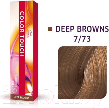 Изображение товара Крем-краска для волос Wella Professionals Color Touch New 7/73 (60мл, средний блондин коричнево-золотой)