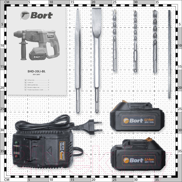 Изображение товара Перфоратор Bort BHD-20Li-BL (93412697)