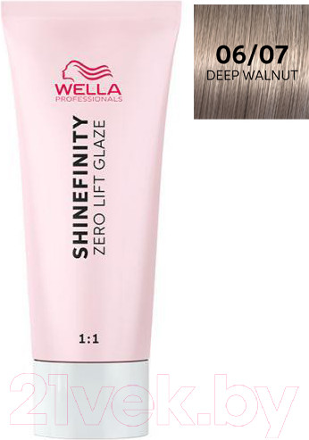 Изображение товара Гель-краска для волос Wella Professionals Shinefinity тон 06/0 (60мл)