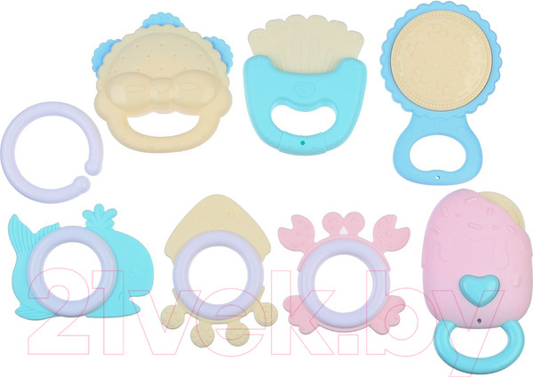 Изображение товара Набор погремушек Крошка Я Нежность. С прорезывателем / 7601305 (7шт)