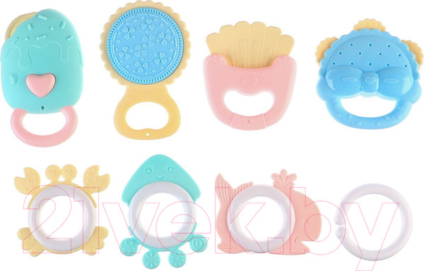 Изображение товара Набор погремушек Крошка Я Нежность. С прорезывателем / 7601305 (7шт)