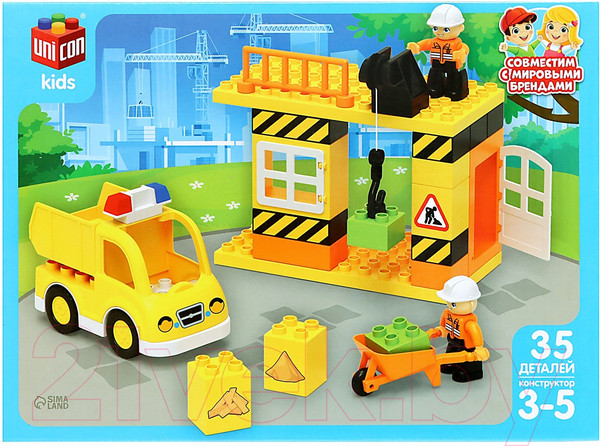 Изображение товара Конструктор Unicon Стройплощадка маленькая / 9468371 (35эл)