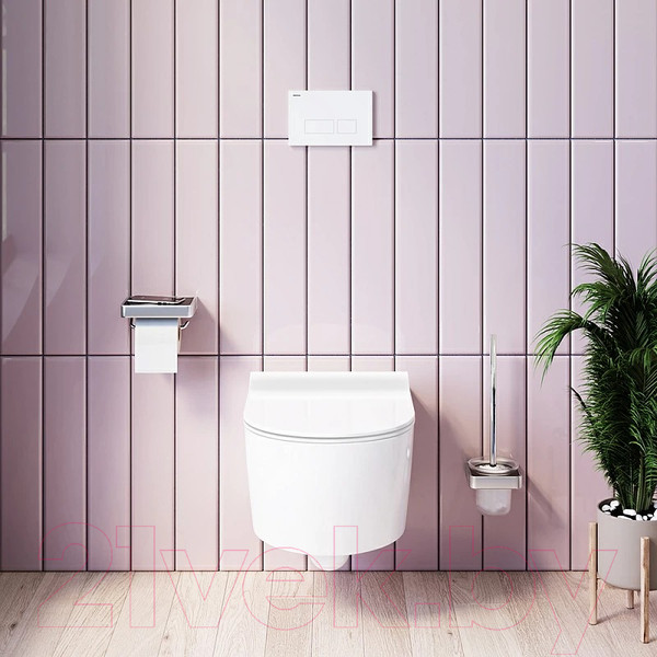 Изображение товара Унитаз подвесной с инсталляцией Damixa Jupiter DX77C1700SC + Berges АТОМ 410 040331 (с кнопкой)