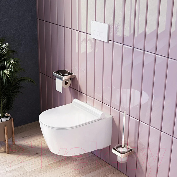 Изображение товара Унитаз подвесной с инсталляцией Damixa Jupiter DX77C1700SC + Berges АТОМ 410 040331 (с кнопкой)