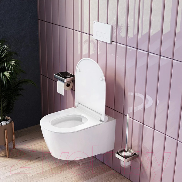 Изображение товара Унитаз подвесной с инсталляцией Damixa Jupiter DX77C1700SC + Berges АТОМ 410 040331 (с кнопкой)