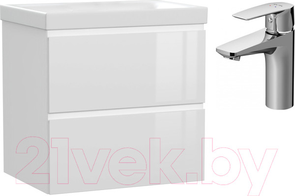 Изображение товара Тумба с умывальником Cersanit Moduo 60 + AM.PM Gem F90A02100