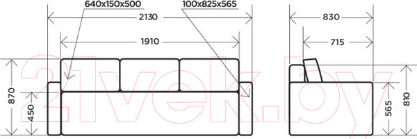 Изображение товара Диван Комфорт-S Берта (велюр бежевый)