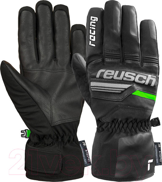 Изображение товара Перчатки лыжные Reusch Ski Race VC R-Tex XT / 6201257-7021 (р-р 11, Black/White/Neon Green)