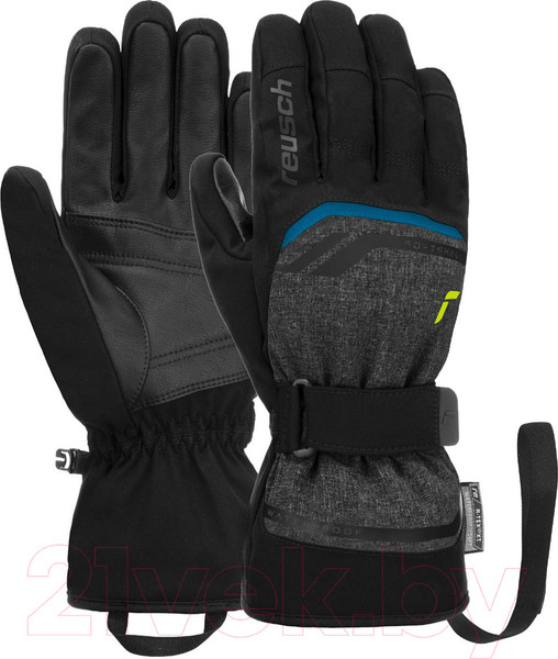 Изображение товара Перчатки лыжные Reusch Primus R-Tex Xt / 6201224-6623 (р-р 6.5, Black Melange/Safety Yellow/Brilliant)