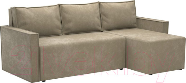Изображение товара Диван угловой Комфорт-S Берта (велюр бежевый)