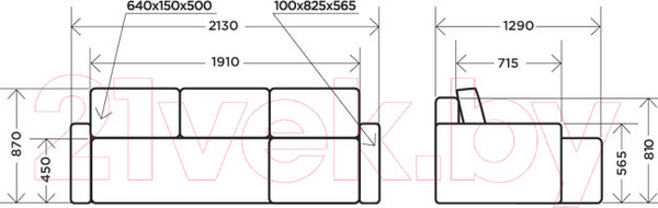 Изображение товара Диван угловой Комфорт-S Берта (велюр бежевый)