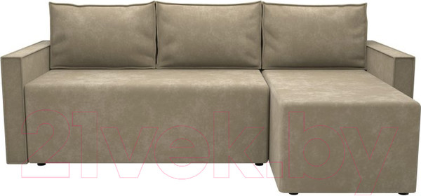 Изображение товара Диван угловой Комфорт-S Берта (велюр бежевый)