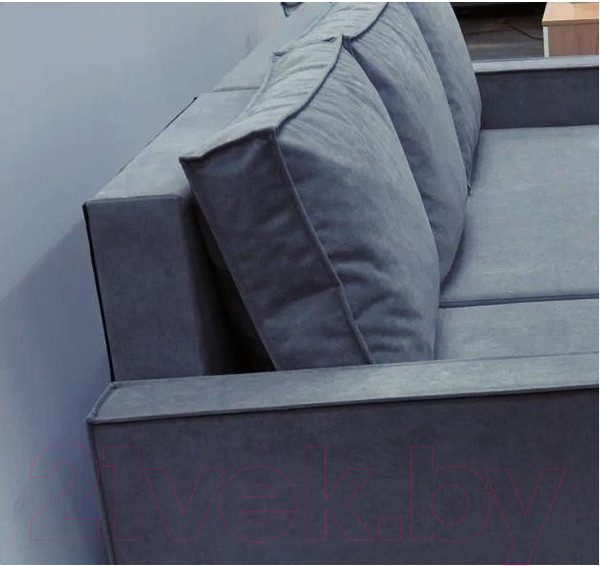 Изображение товара Диван угловой Комфорт-S Берта (велюр серый)