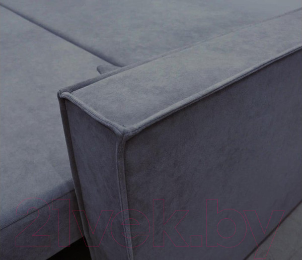 Изображение товара Диван угловой Комфорт-S Берта (велюр серый)