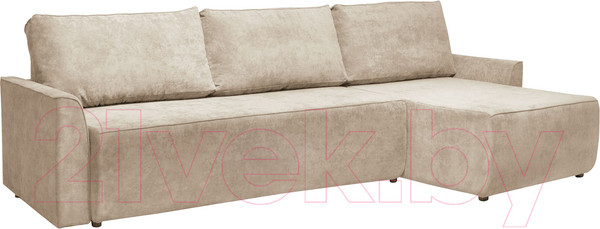 Изображение товара Диван угловой Комфорт-S Марсель (велюр бежевый)