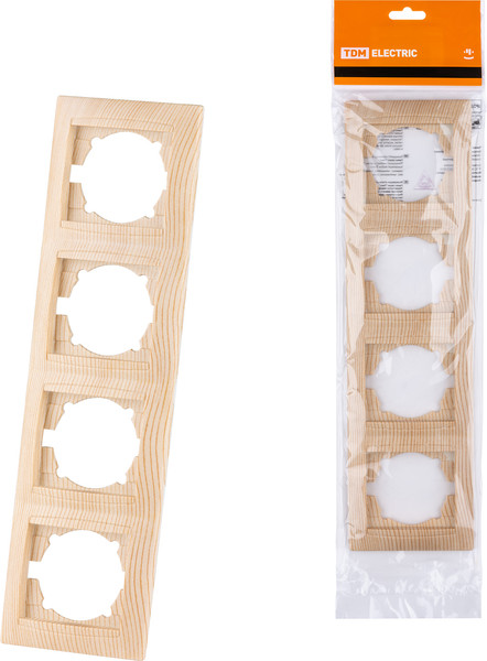 Изображение товара Рамка для выключателей и розеток TDM Лама SQ1815-0335 (сосна)