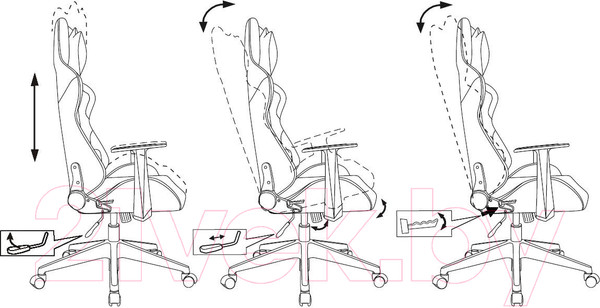 Изображение товара Кресло геймерское Бюрократ Zombie Game RGB (черный)