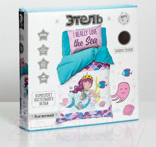 Изображение товара Комплект постельного белья Этель Really Mermaid 1.5сп / 4702803
