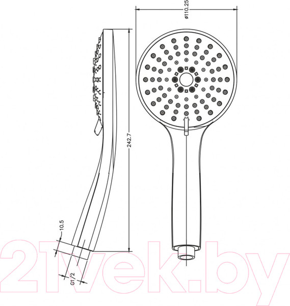 Изображение товара Лейка ручного душа Gross Aqua Delta GA7035