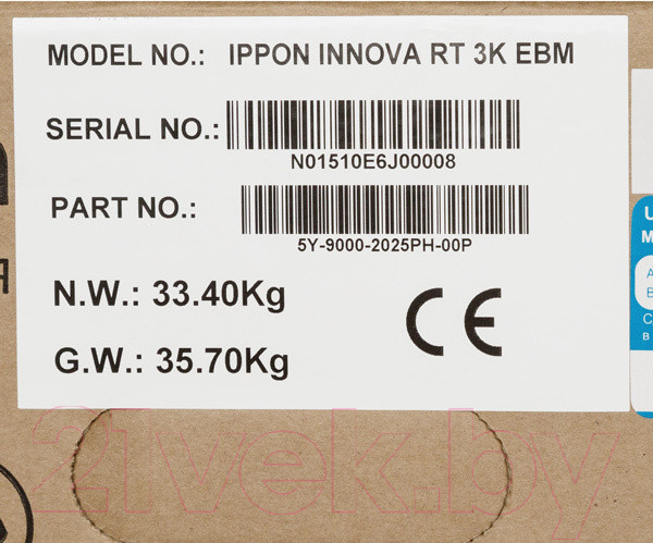 Изображение товара Батарейный шкаф IPPON Innova RT 3K / 626116