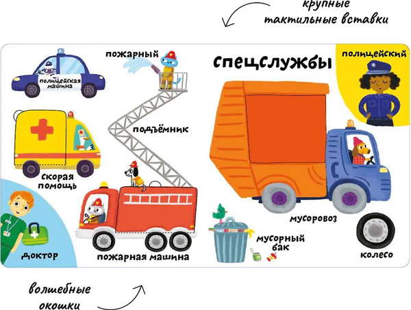 Изображение товара Развивающая книга Робинс Мои первые 100 слов с окошками. Техника