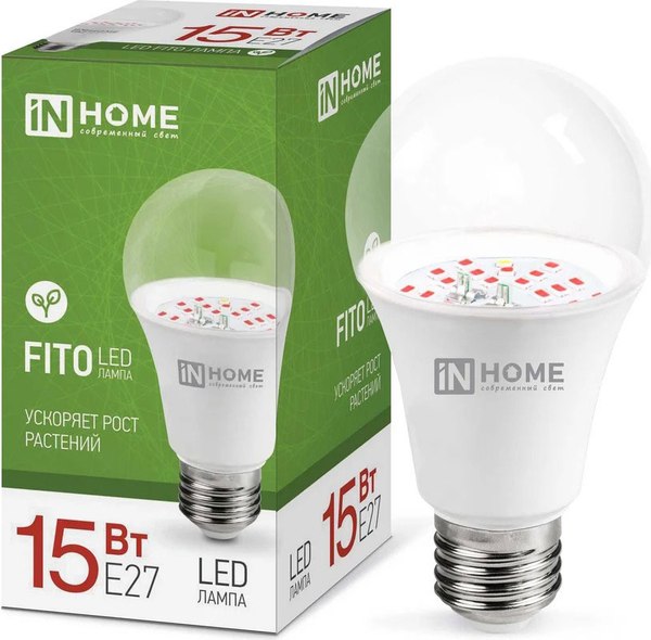 Лампа для растений INhome LED-A60-FITO / 4690612036502