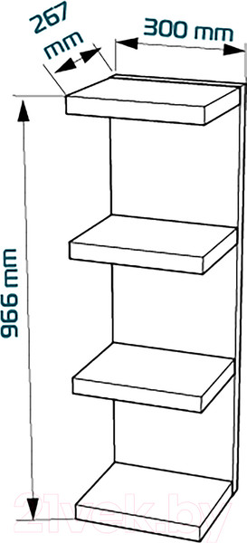 Изображение товара Полка Mio Tesoro Фора 100E (дуб беленый)