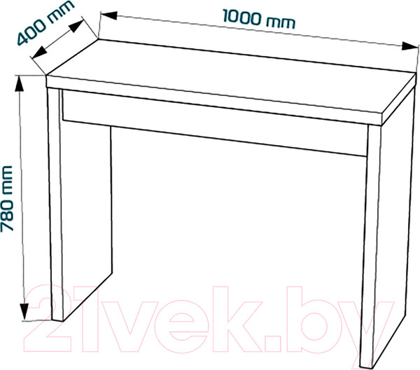 Изображение товара Туалетный столик Mio Tesoro Энкель 100 (белый)