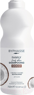 Изображение товара Шампунь для волос Byphasse Family Кокос для окрашенных волос (750мл)