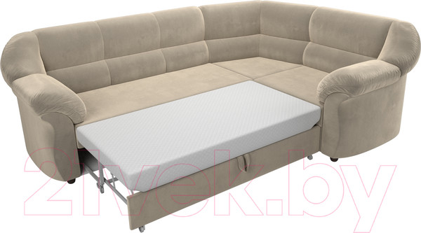 Изображение товара Диван угловой Лига Диванов Карнелла правый (микровельвет бежевый)