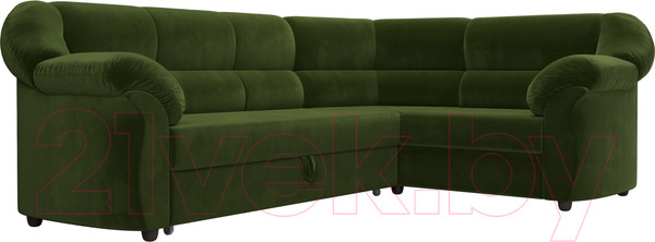 Изображение товара Диван угловой Лига Диванов Карнелла правый (микровельвет зеленый)