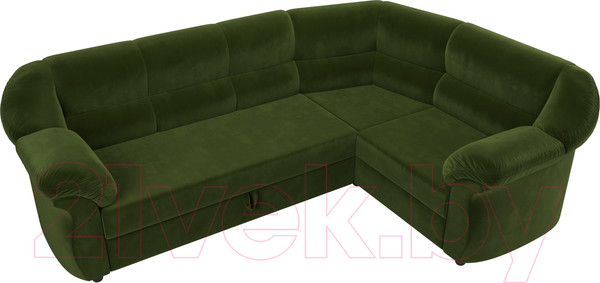 Изображение товара Диван угловой Лига Диванов Карнелла правый (микровельвет зеленый)