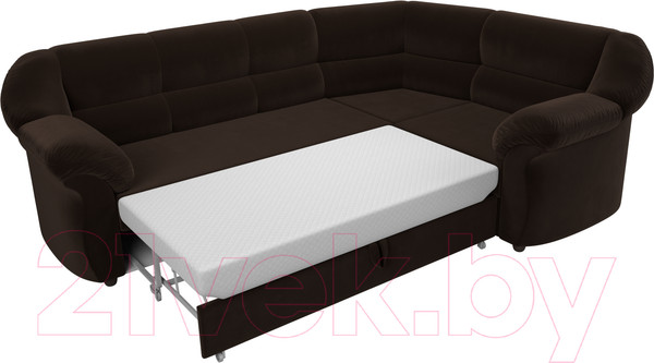 Изображение товара Диван угловой Лига Диванов Карнелла правый (микровельвет коричневый)