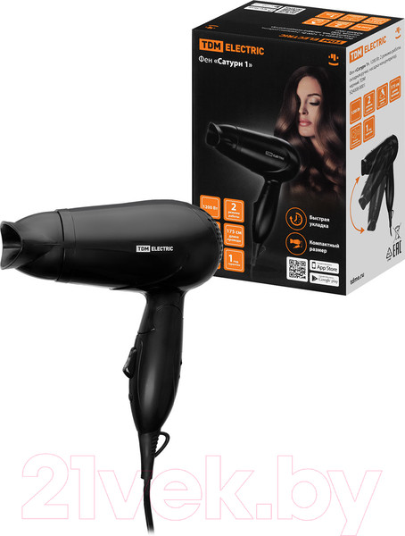 Изображение товара Компактный фен TDM Сатурн 1 / SQ4008-0001 (черный)