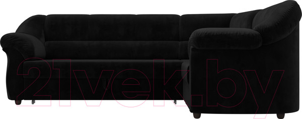 Изображение товара Диван угловой Лига Диванов Карнелла правый (велюр черный)