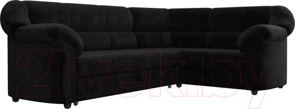 Изображение товара Диван угловой Лига Диванов Карнелла правый (велюр черный)