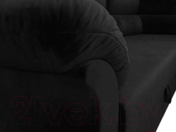 Изображение товара Диван угловой Лига Диванов Карнелла правый (велюр черный)