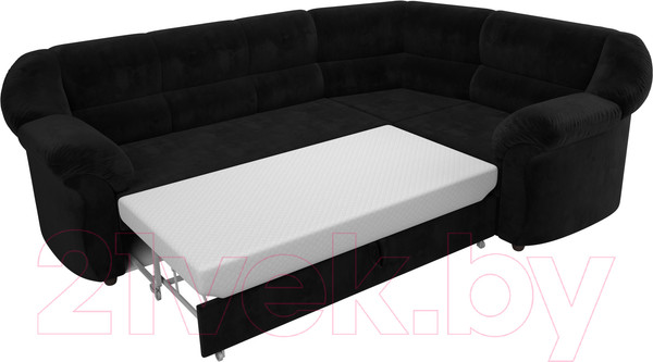 Изображение товара Диван угловой Лига Диванов Карнелла правый (велюр черный)