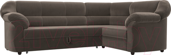 Изображение товара Диван угловой Лига Диванов Карнелла правый (велюр коричневый)