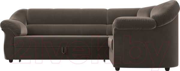 Изображение товара Диван угловой Лига Диванов Карнелла правый (велюр коричневый)