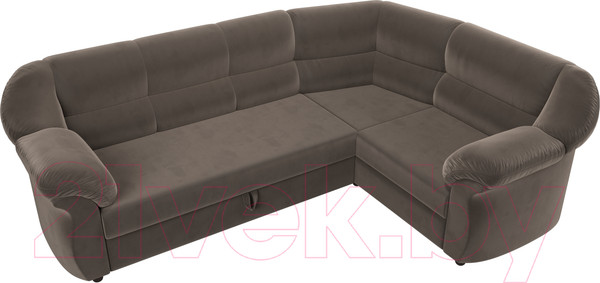 Изображение товара Диван угловой Лига Диванов Карнелла правый (велюр коричневый)