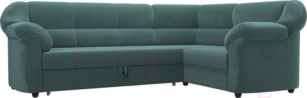 Изображение товара Диван угловой Лига Диванов Карнелла правый (велюр бирюзовый)